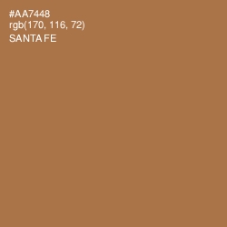 #AA7448 - Santa Fe Color Image